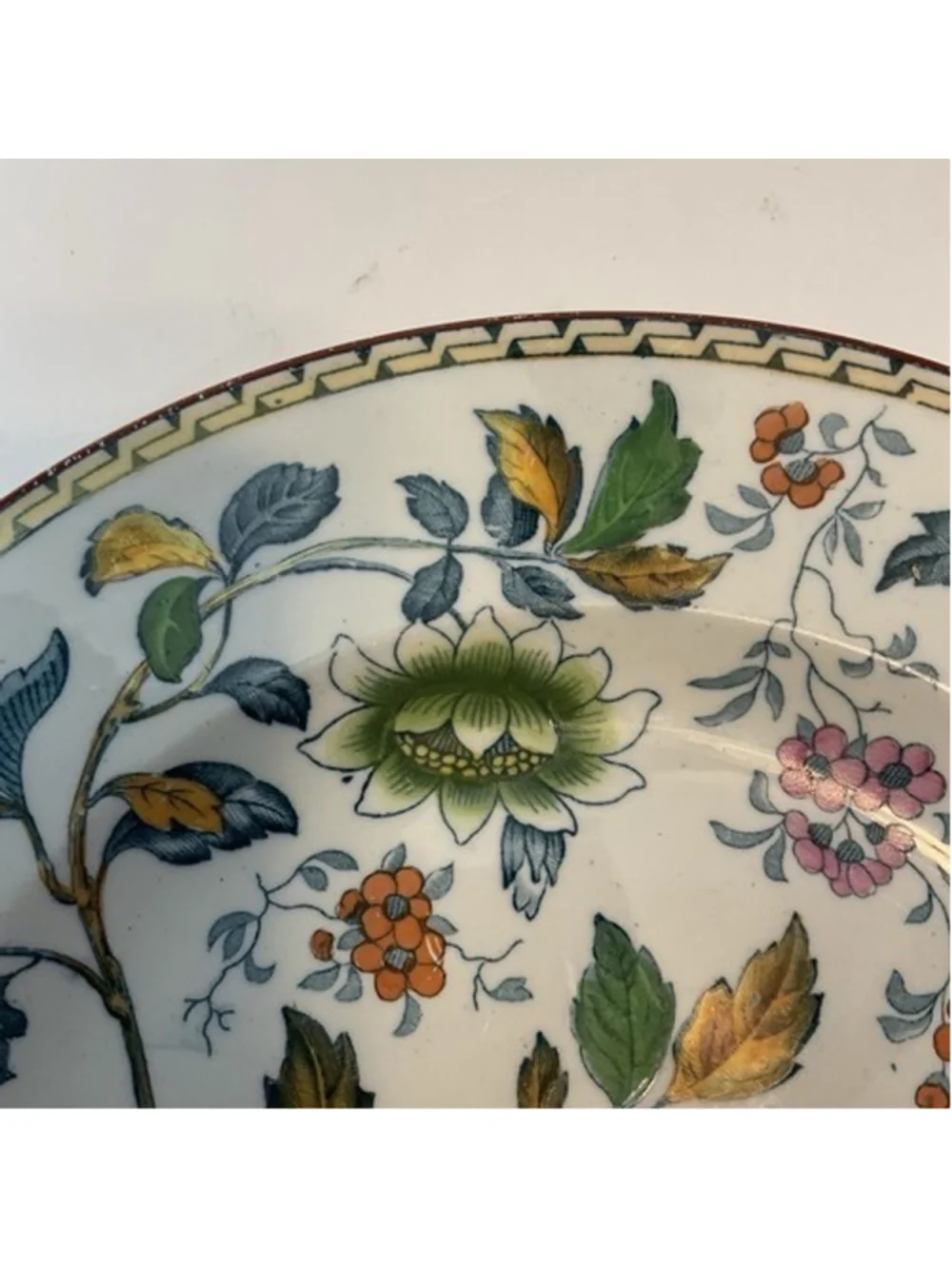 Vintage Wedgwood Tonquin Round Polychrome Floral Rare Early Antique Plate 10" - Picture 9 of 13